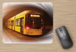Mousepad mit Straßenbahnmotiv