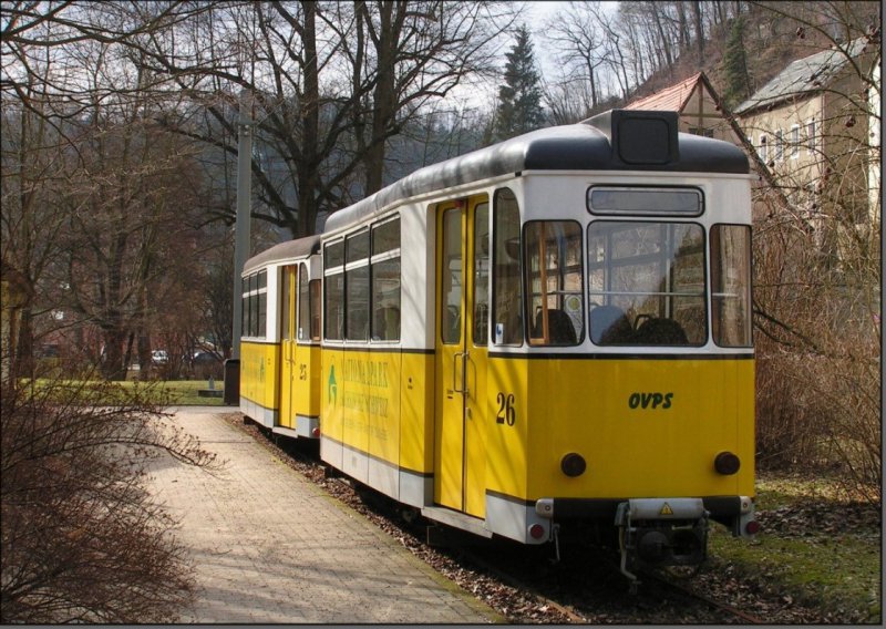 Postkarte Kirnitzschtalbahn - B2D Beiwagen 26