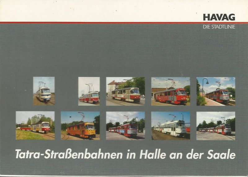 Postkarten-Serie HAVAG Halle-Saale - T4D Tatrawagen