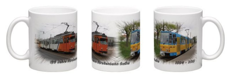 Panorama-Kaffeebecher - 125 Jahre Straßenbahn Gotha