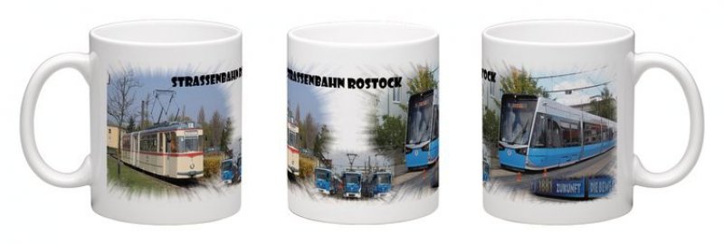 Panorama-Kaffeebecher - Straßenbahn Rostock