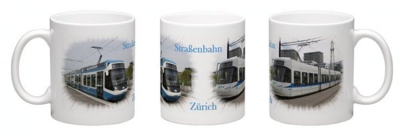 Panorama-Kaffeebecher - Straßenbahn Zürich (Schweiz)