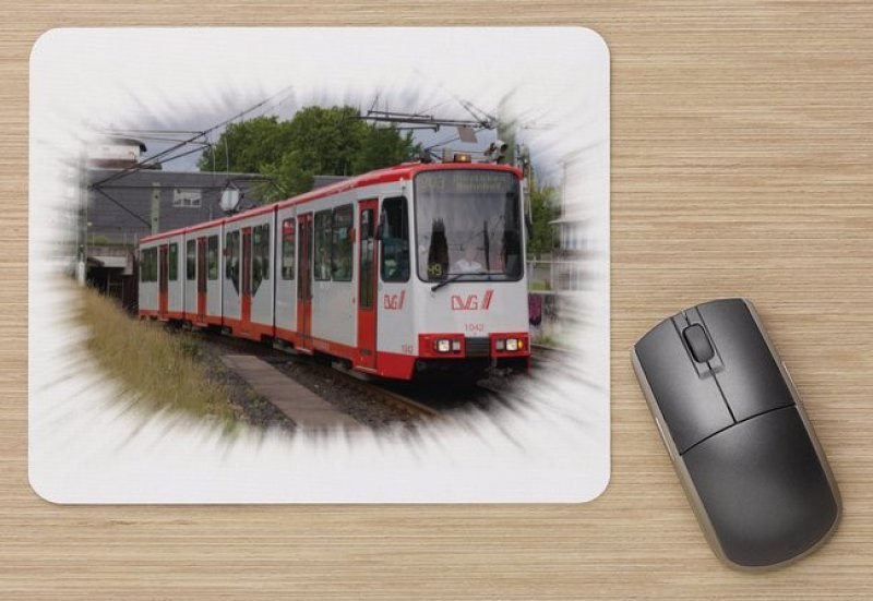 Mousepad mit Straßenbahnmotiv - GT10NC-DU Duisburg TW-1042