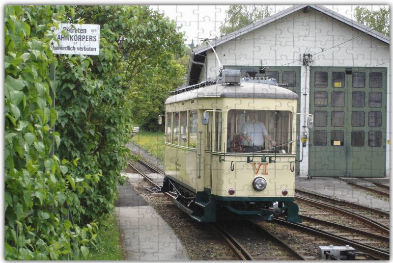Puzzle mit Straßenbahnmotiv - Linz (A) Pöstlingbergbahn