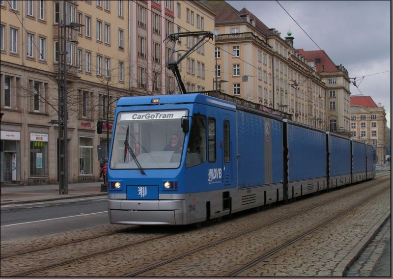 Postkarte Dresden - Cargo-Triebwagen 2004