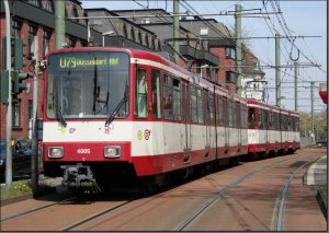 Postkarte Düsseldorf - B80D Gelenktriebwagen 4005