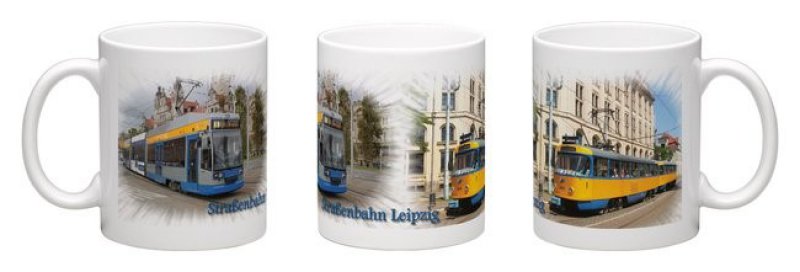 Panorama-Kaffeebecher - Straßenbahn Leipzig