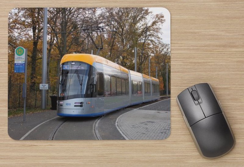 Mousepad mit Straßenbahnmotiv - NGT10 Leipzig TW-1011