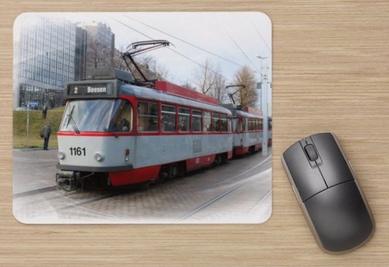 Mousepad mit Straßenbahnmotiv - T4D-C Halle-Saale TW-1161