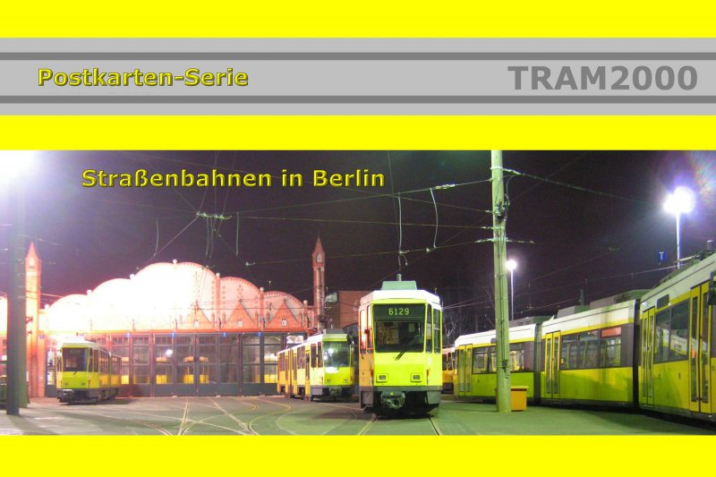 Postkarten-Serie - Straßenbahnen in Berlin mit 25 Motivkarten