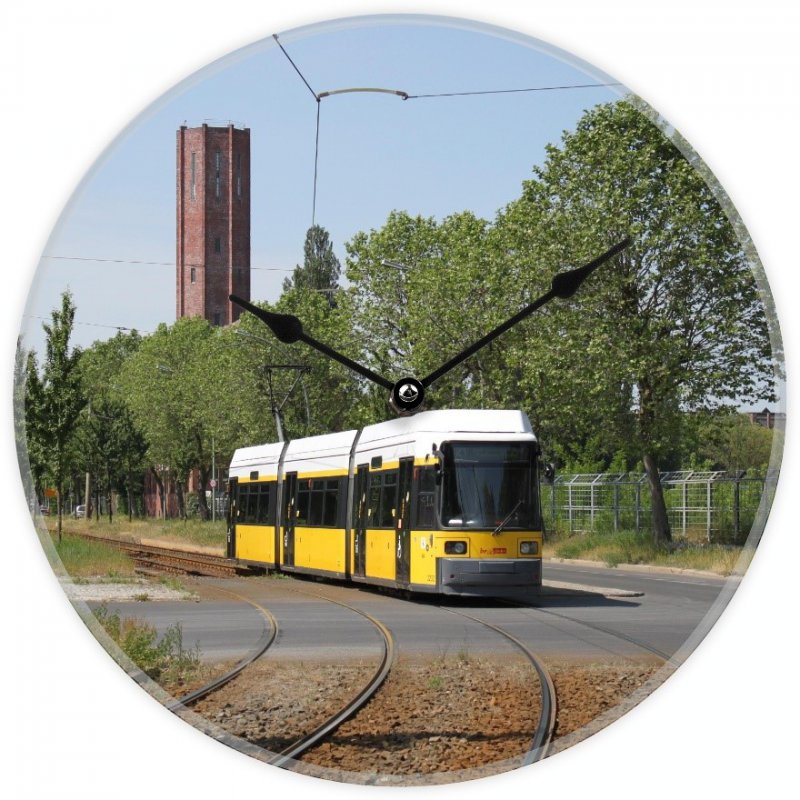 Uhr mit Straßenbahnmotiv - Berlin GTZO Triebwagen 2232
