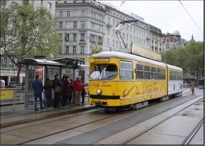 Postkarte Wien (Österreich) - GT6 (E1) Gelenktriebwagen 4867 "Vienna-Ring-Tram (WL)