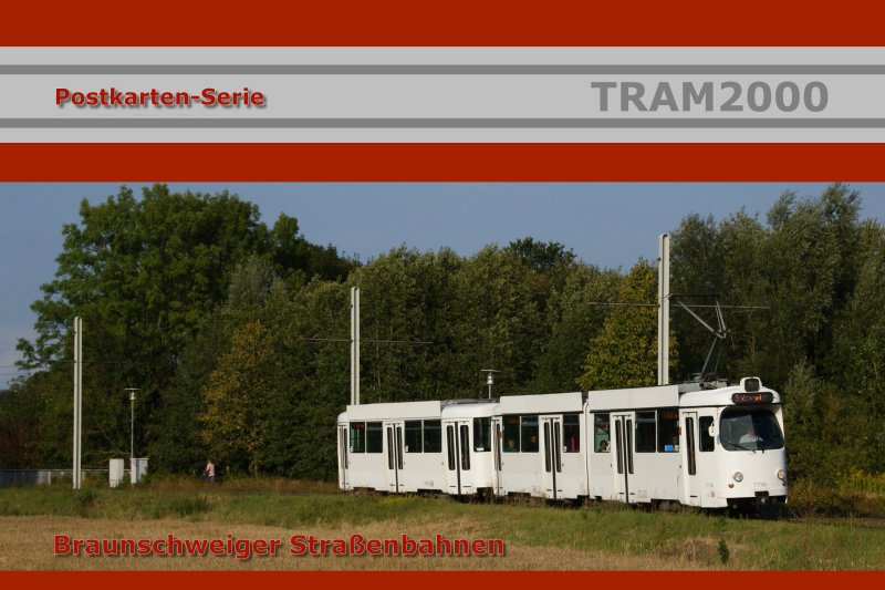Postkarten-Serie - Braunschweiger Straßenbahn mit 11 Motivkarten