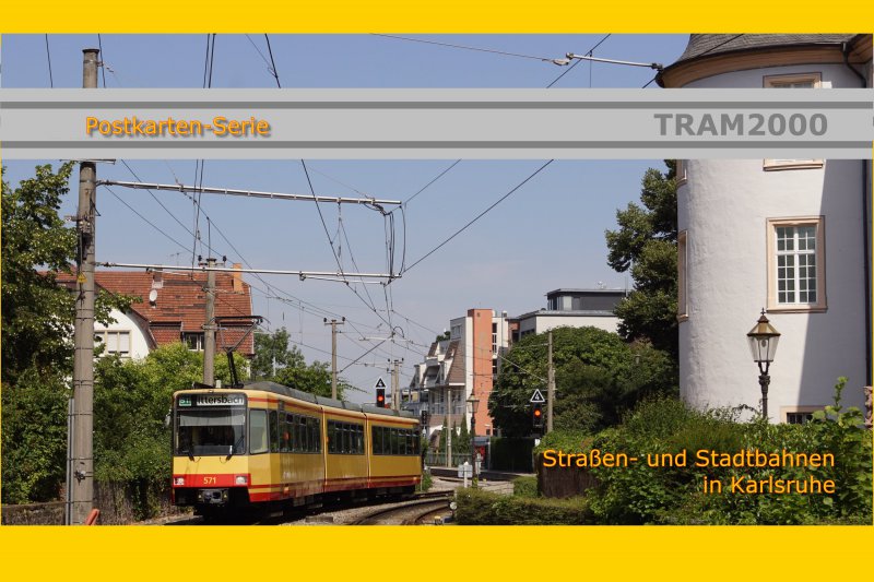 Postkarten-Serie - Straßen- und Stadtbahnen in Karlsruhe mit 18 Motivkarten