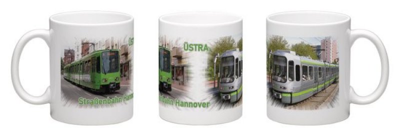 Panorama-Kaffeebecher - Straßenbahn Hannover (ÜSTRA)