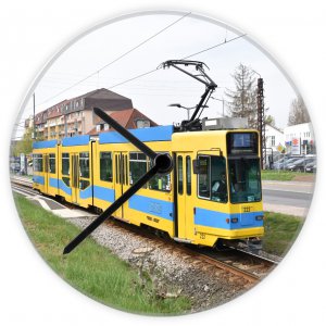 Uhr mit Straßenbahnmotiv - Gotha Be 4/8 TW-222