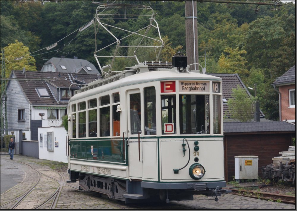 Postkarte BMB Wuppertal - Historischer Triebwagen 94