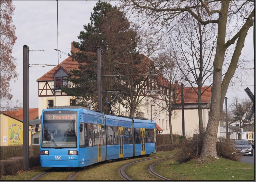 Postkarte Kassel - 8ZNGTW Niederflur-Gelenktriebwagen 633
