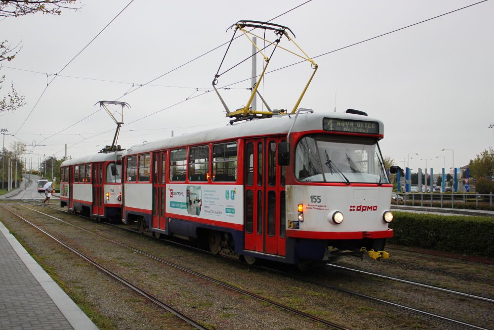 Fotoabzug Olomouc [Olmütz] (Tschechien) - T3R.P Großraumtriebwagen 155