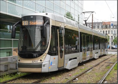 Postkarte Bruxelles [Brüssel] (Belgien) - T3000 Niederflur-Gelenktriebwagen 3209