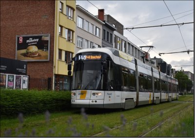 Postkarte Antwerpen (Belgien) - Flexity 2 - Niederflur-Gelenktriebwagen 7303