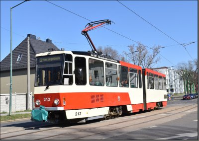 Postkarte Frankfurt Oder - KT4D-M Gelenktriebwagen 212 (2)