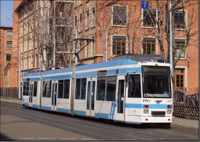 Postkarte Rhein-Neckar - MGT6D Niederflur-Gelenktriebwagen 3272