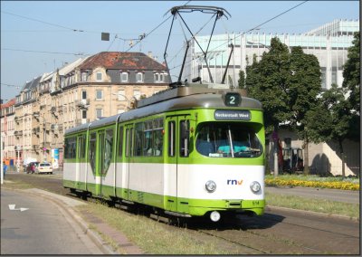 Postkarte Rhein-Neckar - GT8N Gelenktriebwagen 514