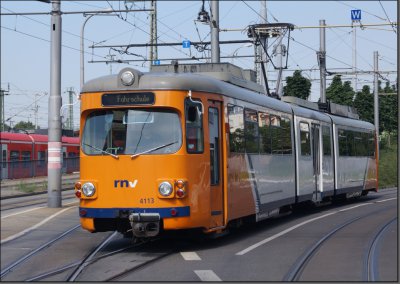 Postkarte Rhein-Neckar - GT8-K Gelenktriebwagen 4113