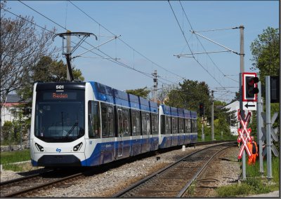 Postkarte Wien (Österreich) - Flexity Niederflur-Gelenktriebwagen 501 (WLB)