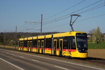 Postkarte Basel (Schweiz) - TINA Be 8/10 Niederflur-Gelenktriebwagen 4217 (BLT)