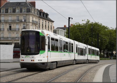 Postkarte Nantes (Frankreich) - TFS Gelenktriebwagen mit NF-Mittelteil 346