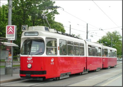 Postkarte Wien (Österreich) - GT6 (E2) Gelenktriebwagen 4313 (WL)