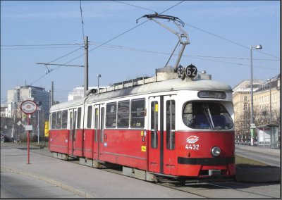 Postkarte Wien (Österreich) - GT6 Gelenktriebwagen (Typ E) 4432 (WL)