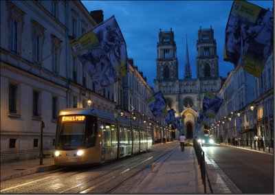 Postkarte Orléans (Frankreich) - Citadis 302 Niederflur-Gelenktriebwagen 80