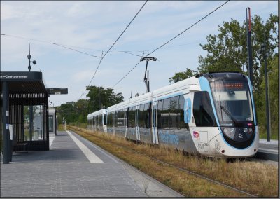 Postkarte Paris (Frankreich) - Citadis Dualis Niederflur-Gelenktriebwagen TT605
