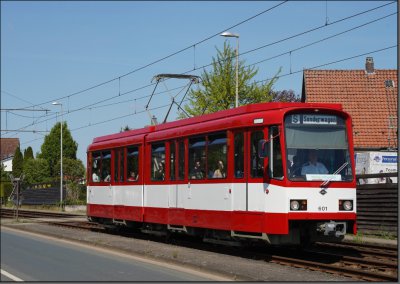 Postkarte Hannover - Historischer Hochflur-Gelenktriebwagen 601