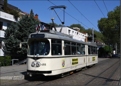 Postkarte Rhein-Neckar - Historischer GT6 Gelenktriebwagen 455