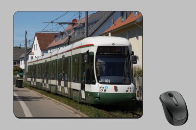 Mousepad mit Straßenbahnmotiv - Augsburger Straßenbahn
