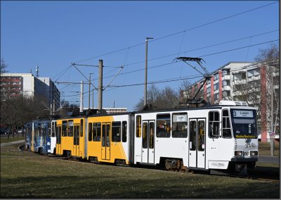 Postkarte Gera - KTNF8 Gelenktriebwagen 350