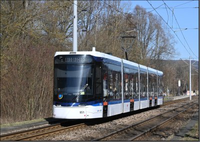 Postkarte Jena - TRAMLINK Niederflur-Gelenktriebwagen 851